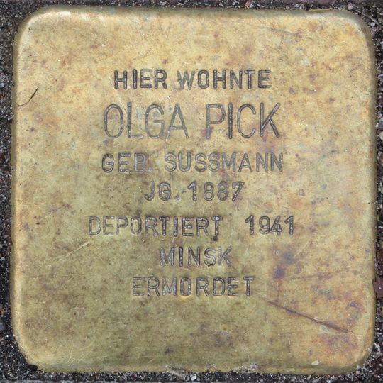 Stolperstein em memória de Olga Pick