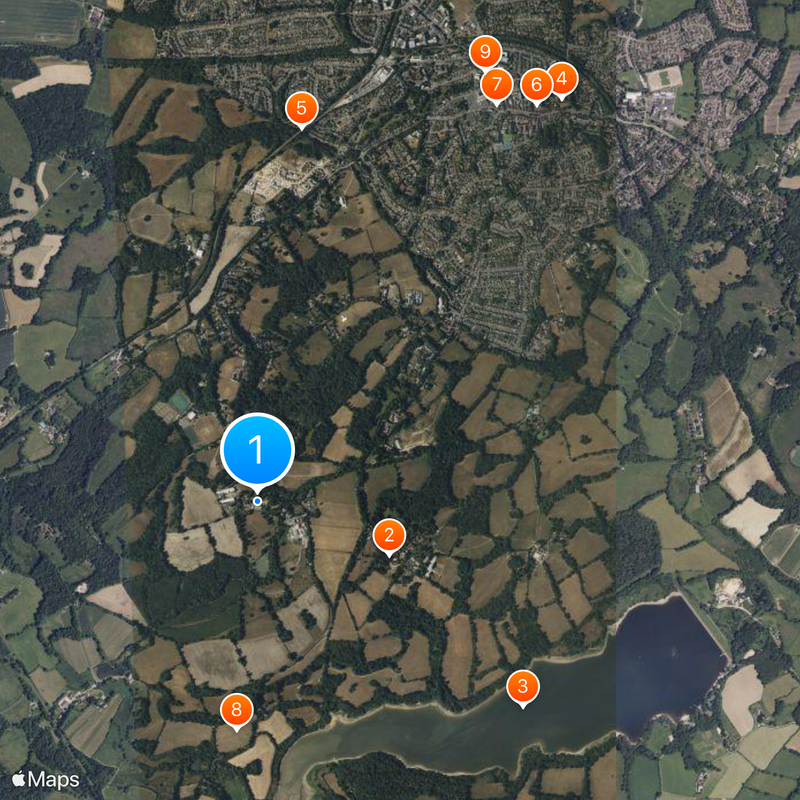 Saint Hill Manor Kaart