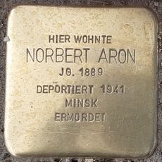 Stolperstein dedicated to Norbert Aron