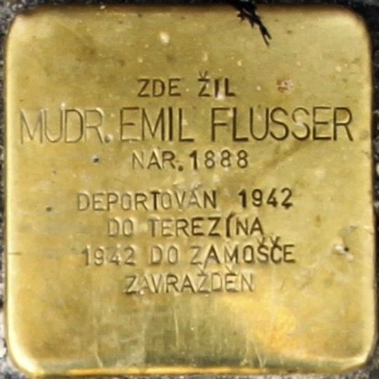 Stolperstein dedicated to Emil Flusser