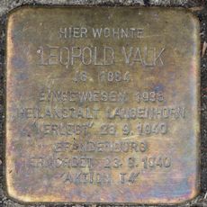 Stolperstein dedicated to Leopold Valk