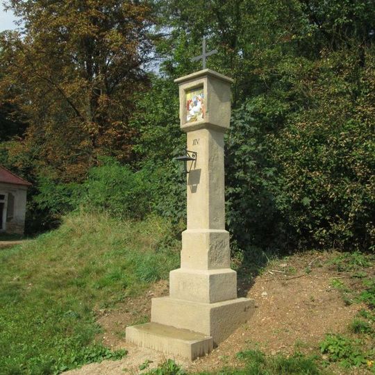 Boží muka na křížové cestě u Radnic - 14. zastavení