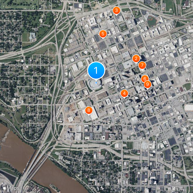 BOK Center Map