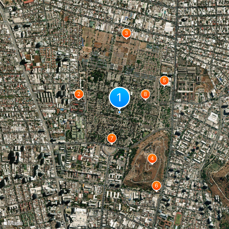 Santiago General Cemetery Map