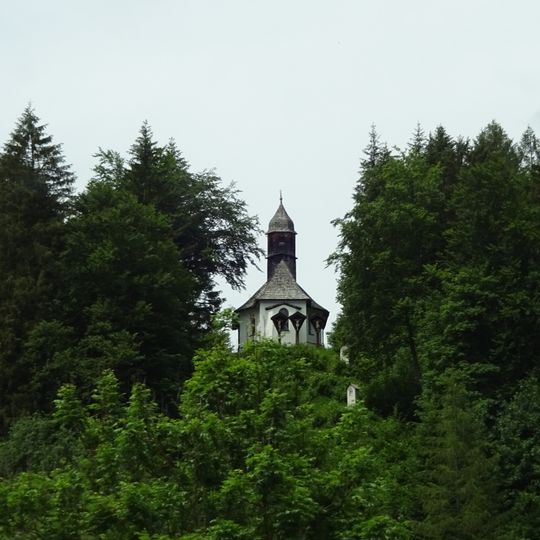Kreuzweg, Kreuzigungsgruppe, Kapelle Maria Opferung