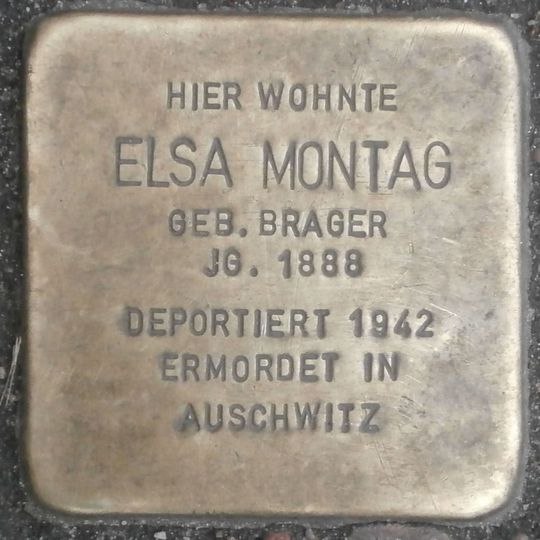 Stolperstein en memoria de Elsa Montag