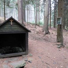 Obrázek madony u studánky U Panny Lídy v Brdech