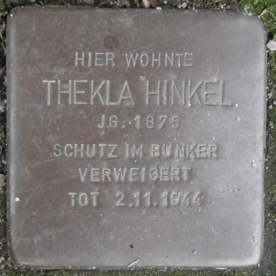 Stolperstein en memoria de Thekla Hinkel