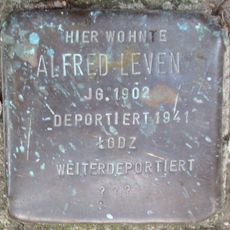 Stolperstein dedicated to Alfred Leven