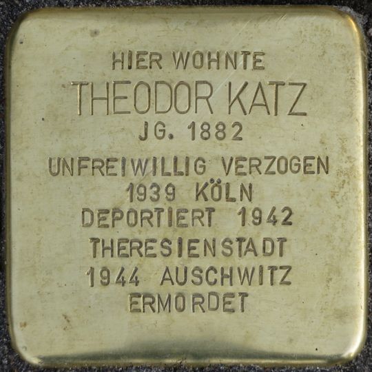Stolperstein en memoria de Theodor Katz