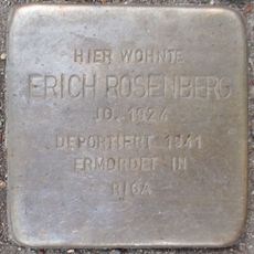 Stolperstein dedicated to Erich Rosenberg