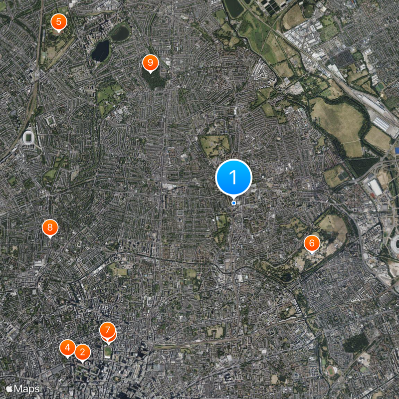 Borough londonien de Hackney Carte