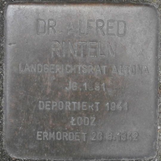 Stolperstein em memória de Alfred Rinteln