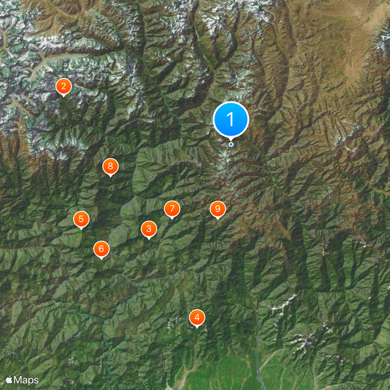 China–Nepal border Map