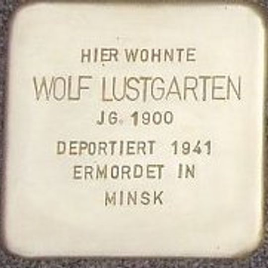 Stolperstein en memoria de Wolf Lustgarten