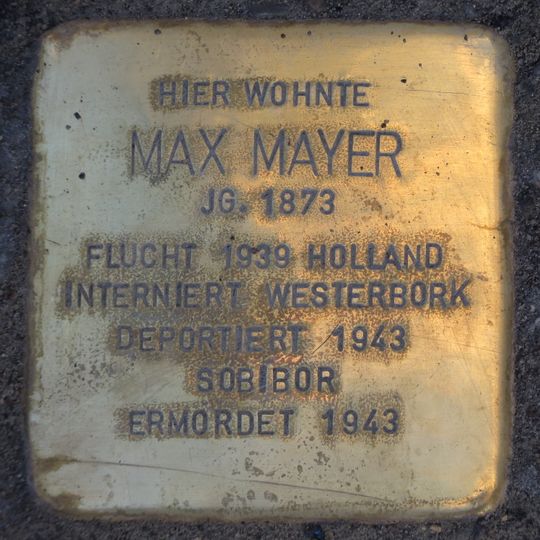 Stolperstein en memoria de Max Mayer