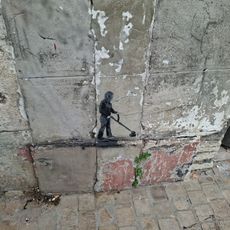 Pochoir de l’artiste Ender réalisé pendant le festival Points de Vue 2024.