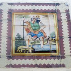 Cermic panel of Saint Christopher