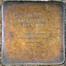 Stolperstein à la mémoire de Karel Tomeš
