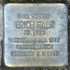 Stolperstein dedicated to Erich Falk