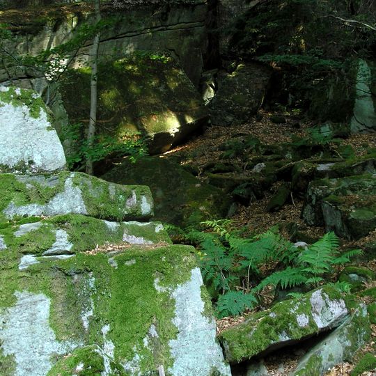 Felsgruppe Die großen Steine NW von Riedenberg