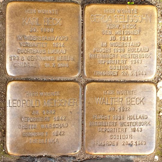 Stolperstein en memoria de Karl Beck