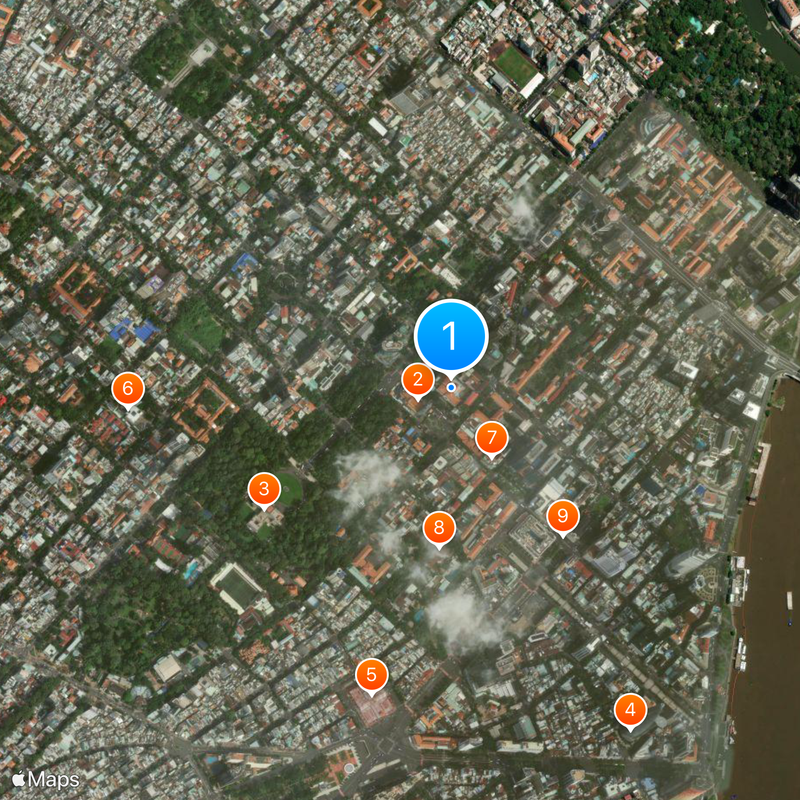 Saigon Central Post Office Map