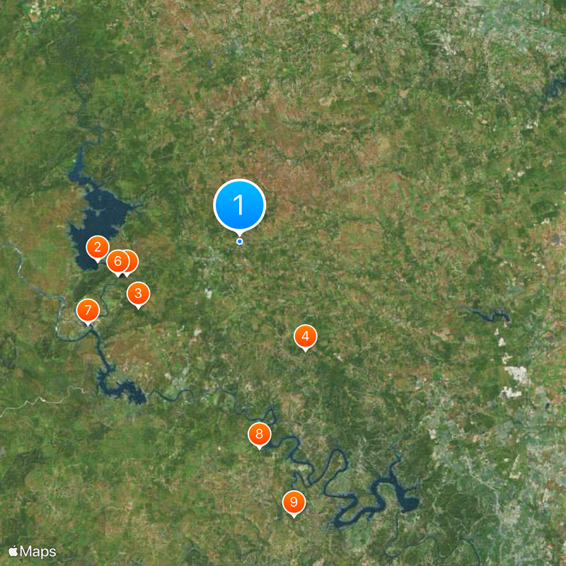 Contea di Burnet Mappa