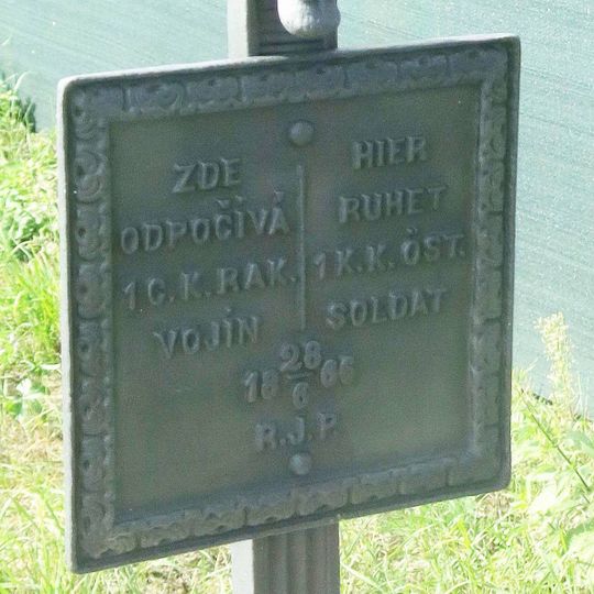 Pomník padlému ve válce 1866 v Ovocné ulici v Klášteru Hradiště nad Jizerou