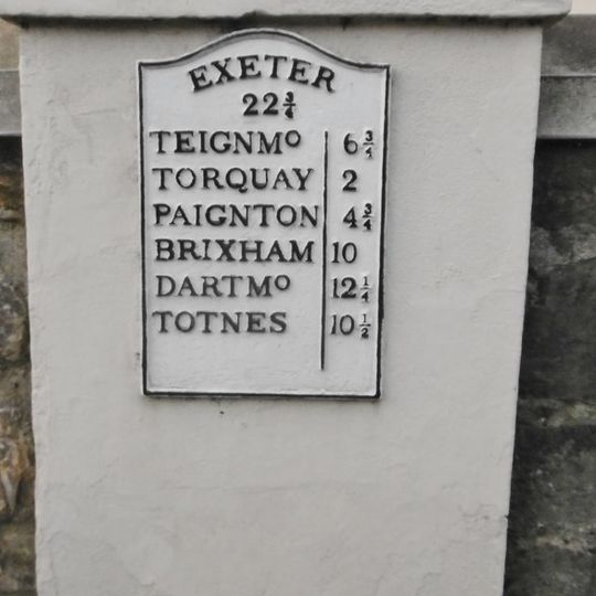 Milepost, Babbacombe Road, outside Kestrel Court Apartments