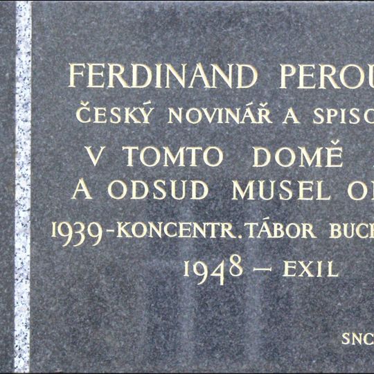 Pamětní deska Ferdinanda Peroutky v Praze