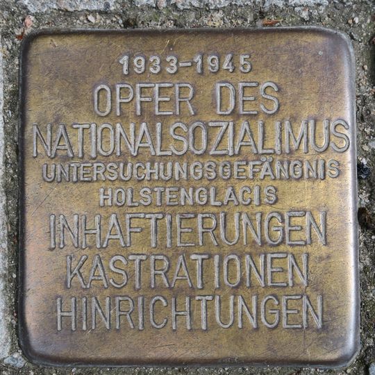 Stolperstein Untersuchungsgefängnis Holstenglacis