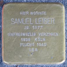 Stolperstein à la mémoire de Samuel Leiser