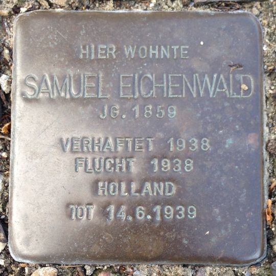 Stolperstein en memoria de Samuel Eichenwald