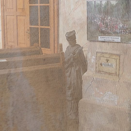 Socha svatého Jana Nepomuckého z Lipové ulice, dnes v kostele