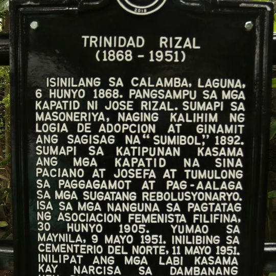 Trinidad Rizal historical marker