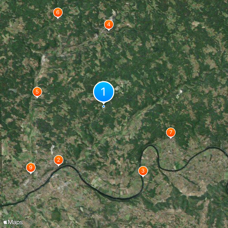 Château de Bonaguil Karte