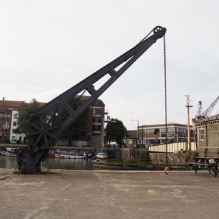 Hand Crane At Mud Dock