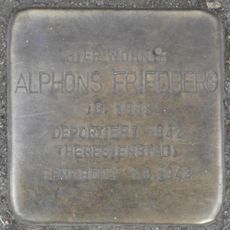 Stolperstein à la mémoire d’Alphons Friedberg