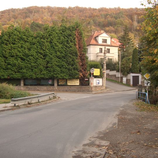 Bridge of Květoslava Mašity street over the Všenorský potok nearby the brewery