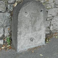 Milestone, St Marychurch Road, by No. 78, The Pines, opp. Cedar Court Road