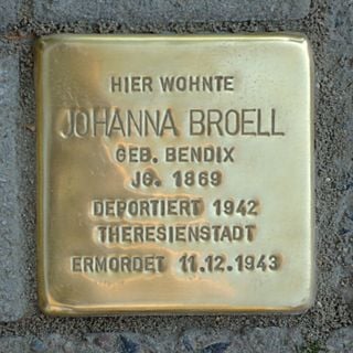 Stolperstein dedicated to Johanna Broell