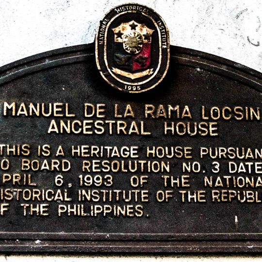Manuel de la Rama Locsin Ancestral House historical marker