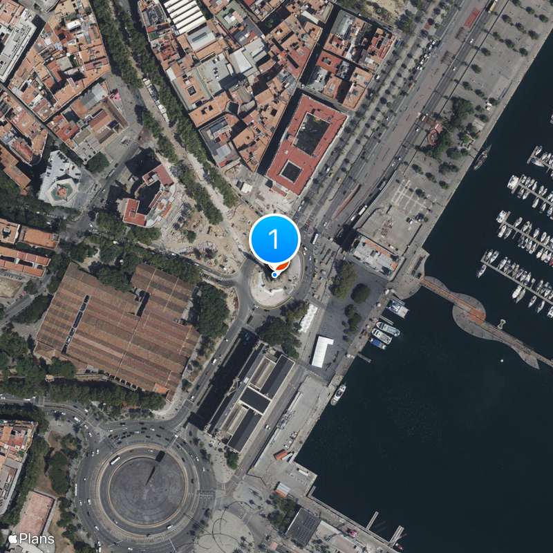 Colonne Christophe Colomb de Barcelone Carte