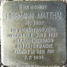 Stolperstein dedicated to Hermann Matthäi