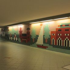 Mosaik an der Tunnelwand