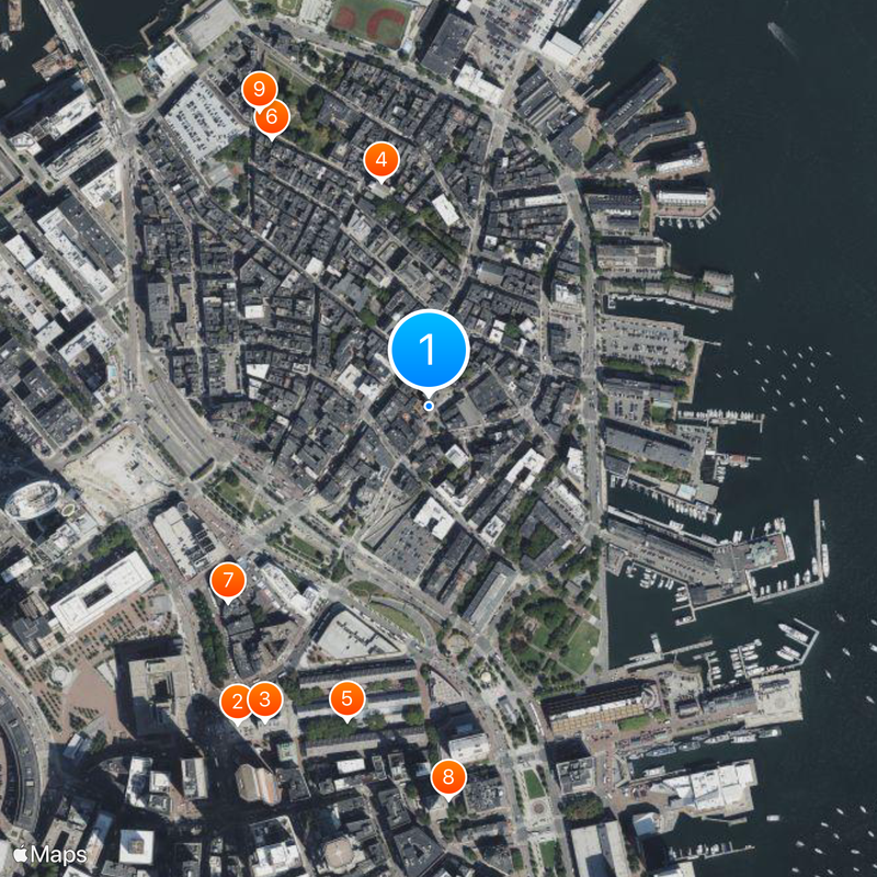 Paul Revere House Karte