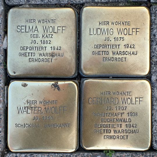 Stolperstein en memoria de Gerhard Wolff