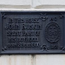 Commemorative plaque to John Ruskin
