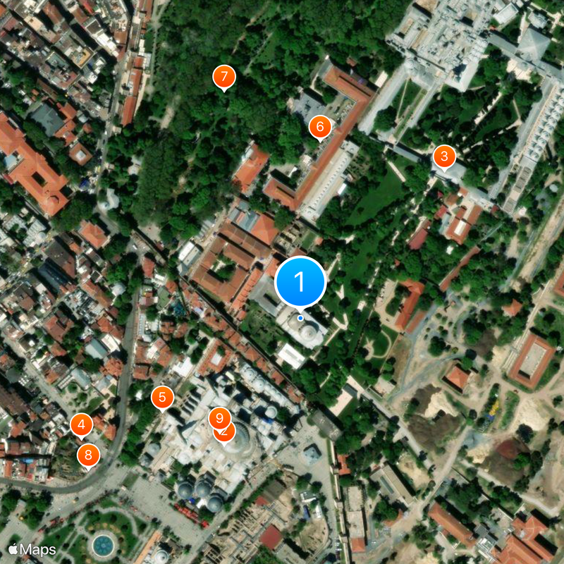 Iglesia de Santa Irene Mapa